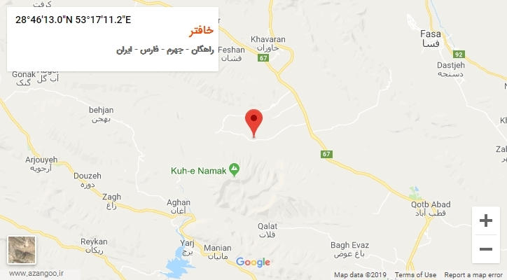 روستای خافتر بر روی نقشه