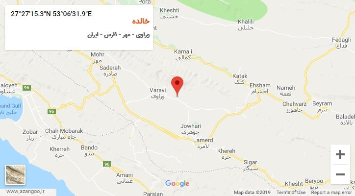 روستای خالده بر روی نقشه