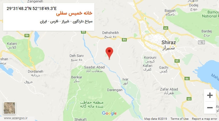 روستای خانه خمیس سفلی بر روی نقشه