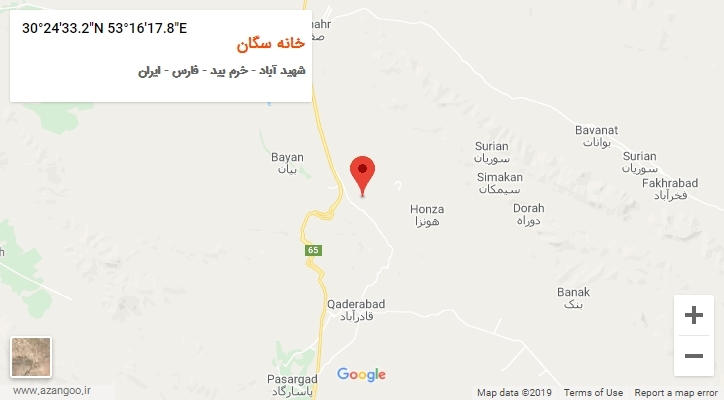 روستای خانه سگان بر روی نقشه