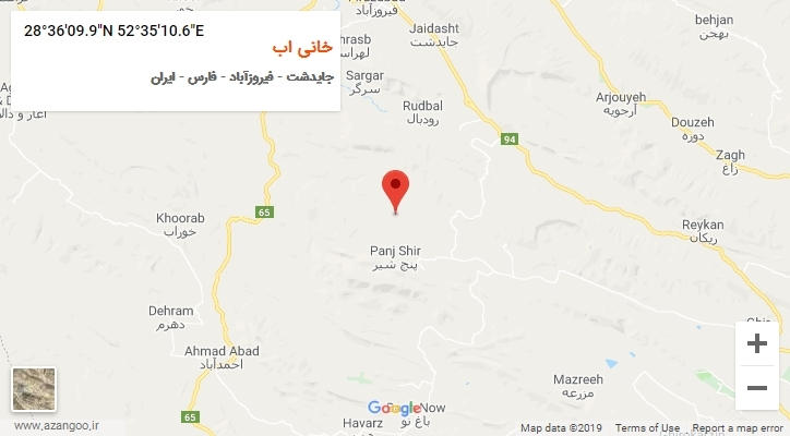 روستای خانی اب بر روی نقشه