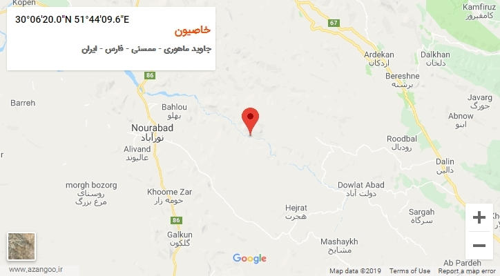 روستای خاصیون بر روی نقشه