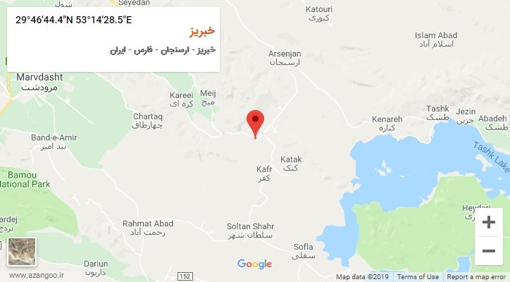روستای خبریز بر روی نقشه