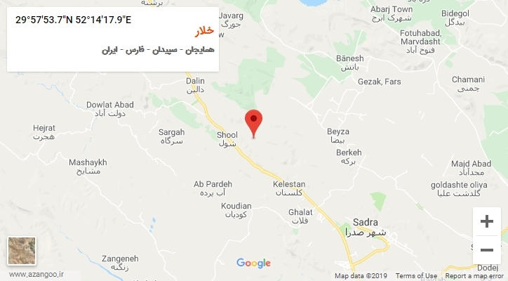 روستای خلار بر روی نقشه