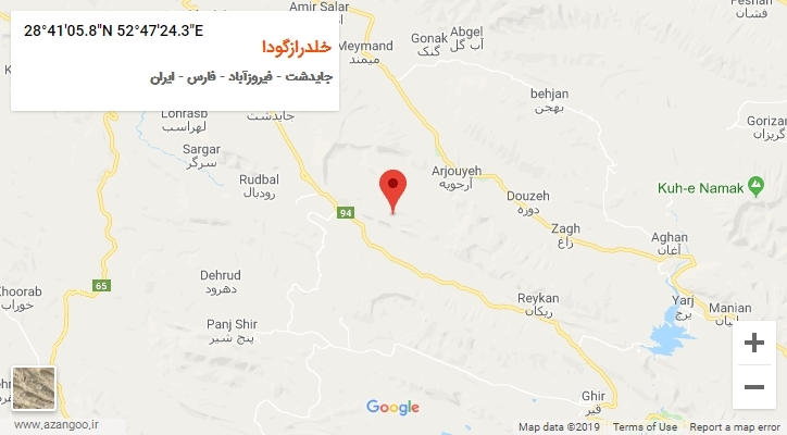 روستای خلدرازگودا بر روی نقشه
