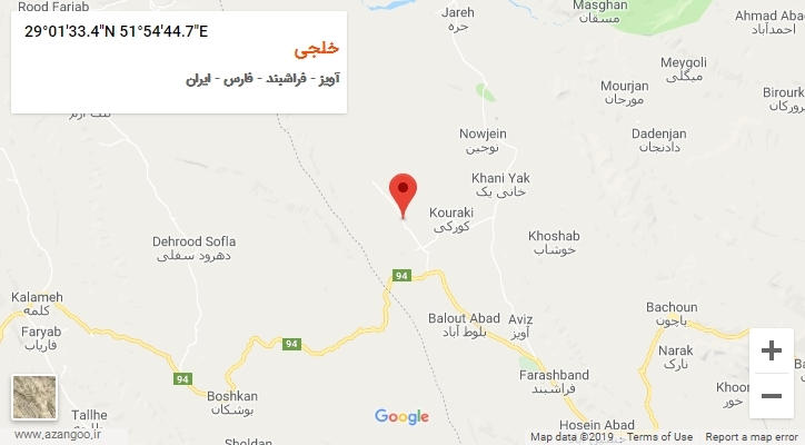 روستای خلجی بر روی نقشه