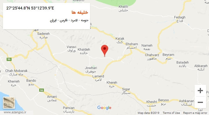 روستای خلیفه ها بر روی نقشه