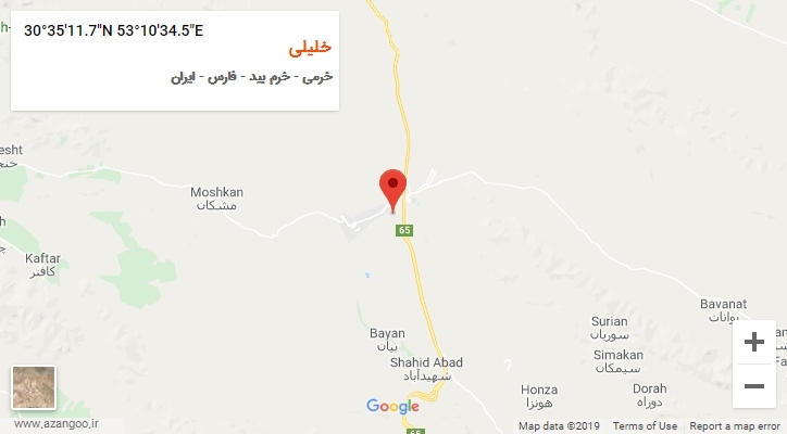 روستای خلیلی بر روی نقشه