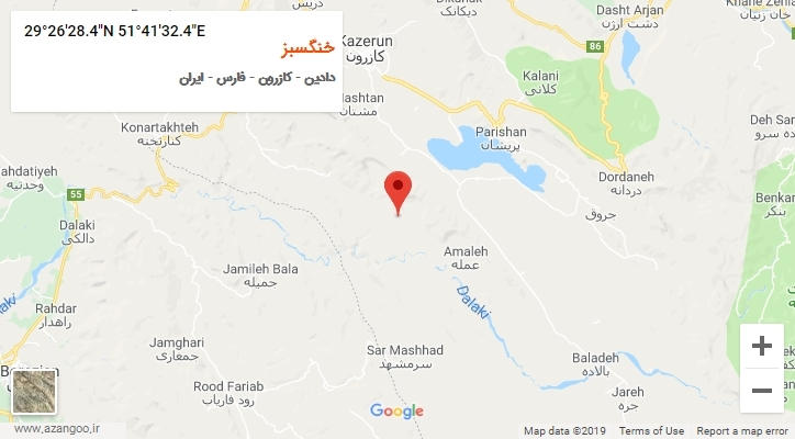 روستای خنگسبز بر روی نقشه