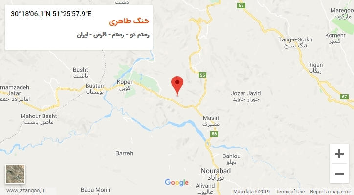 روستای خنگ طاهری بر روی نقشه