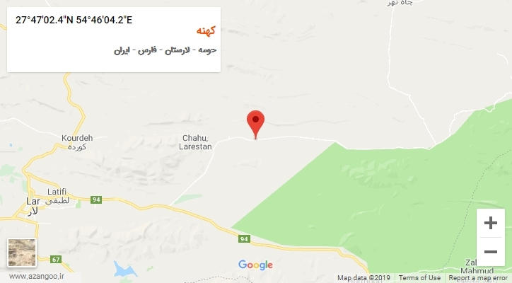 روستای کهنه بر روی نقشه