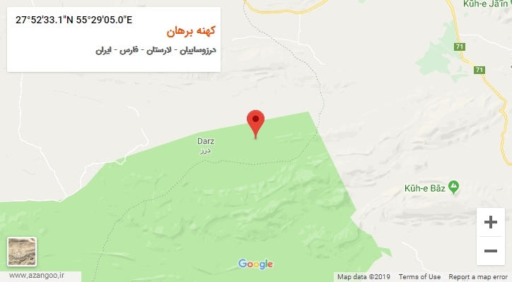 روستای کهنه برهان بر روی نقشه