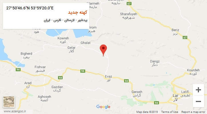 روستای کهنه جدید بر روی نقشه