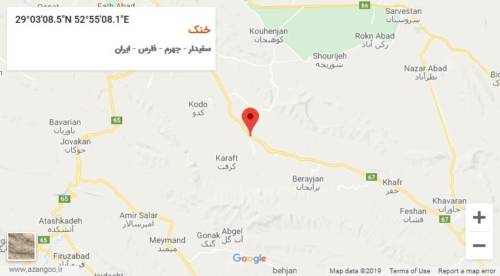 روستای خنک بر روی نقشه