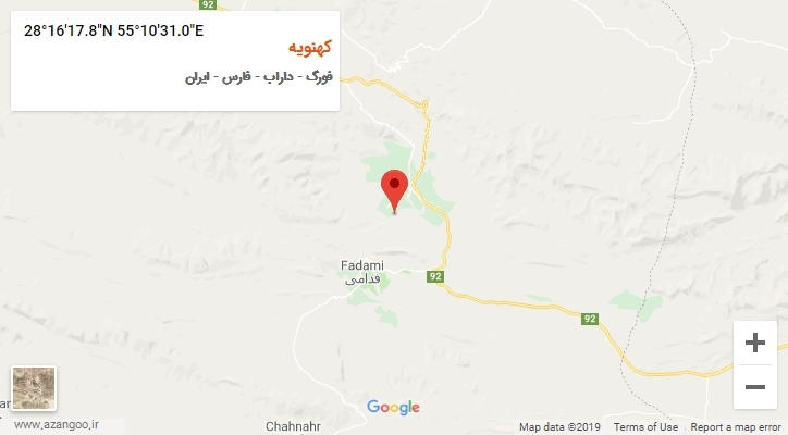 روستای کهنویه بر روی نقشه