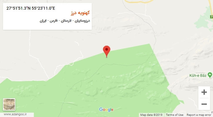 روستای کهنویه درز بر روی نقشه