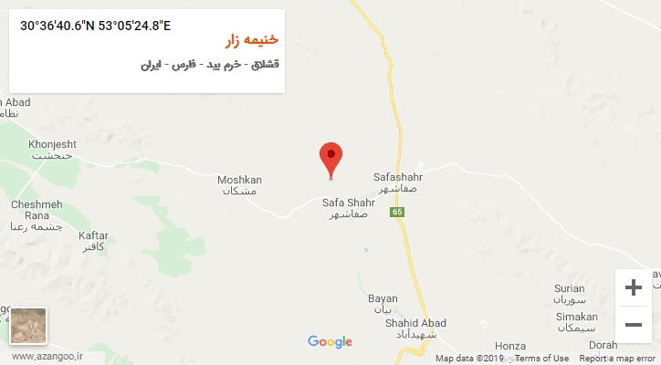 روستای خنیمه زار بر روی نقشه
