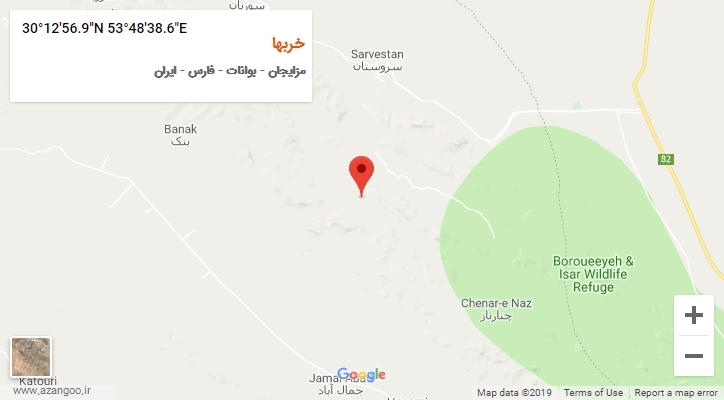 روستای خربها بر روی نقشه