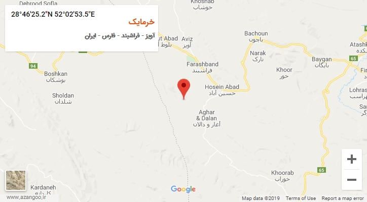 روستای خرمایک بر روی نقشه