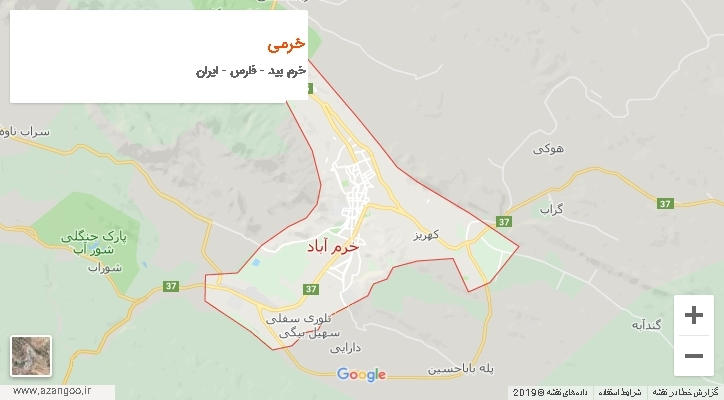 دهستان خرمی بر روی نقشه