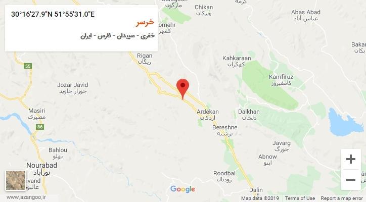 روستای خرسر بر روی نقشه