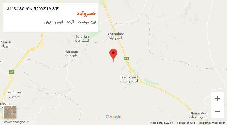 روستای خسروآباد بر روی نقشه