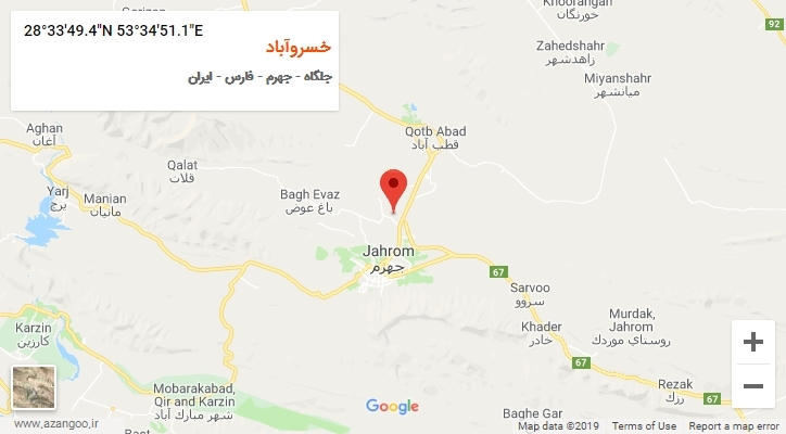 روستای خسروآباد بر روی نقشه