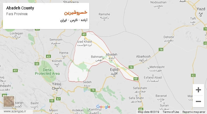 دهستان خسروشیرین بر روی نقشه