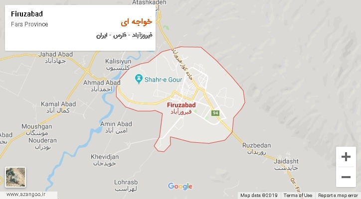 دهستان خواجه ای بر روی نقشه