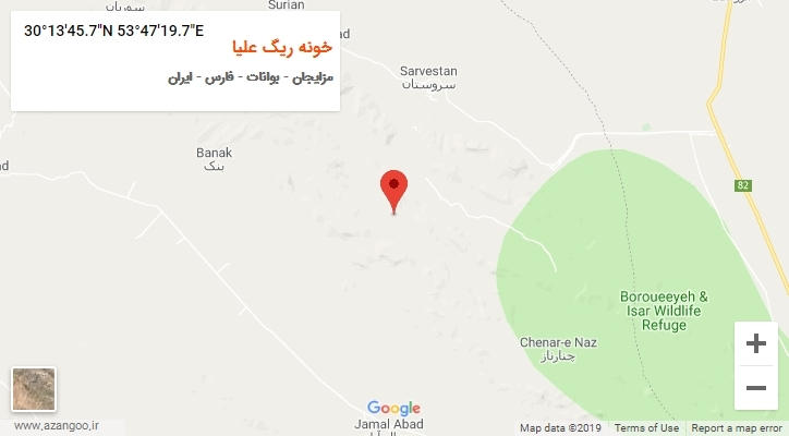 روستای خونه ریگ علیا بر روی نقشه