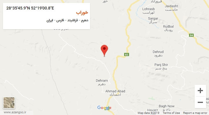 روستای خوراب بر روی نقشه