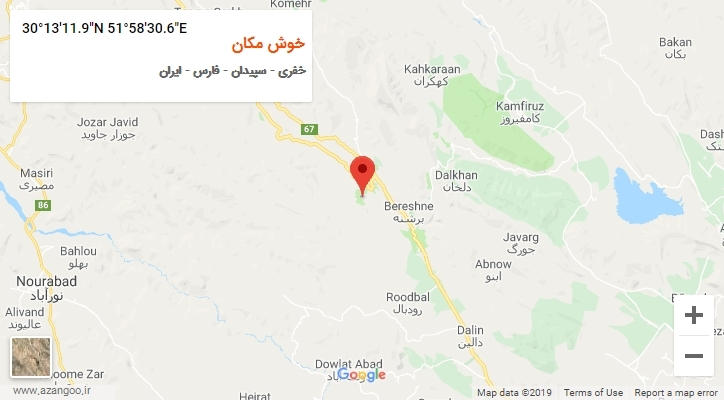روستای خوش مکان بر روی نقشه