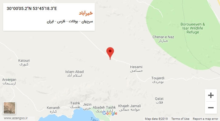 روستای خیرآباد بر روی نقشه