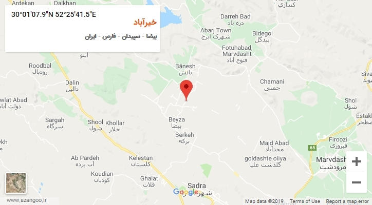روستای خیرآباد بر روی نقشه