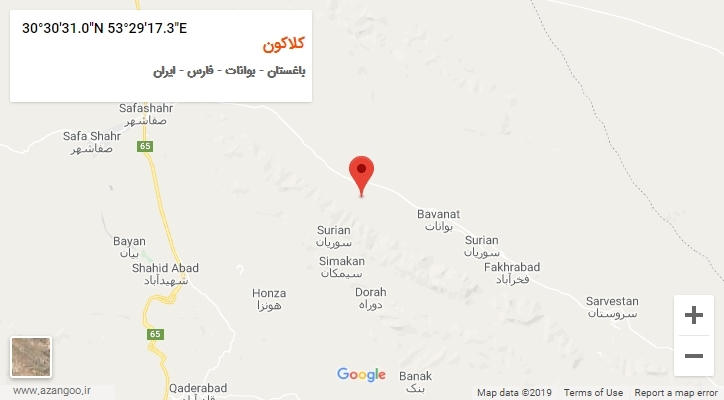 روستای کلاکون بر روی نقشه