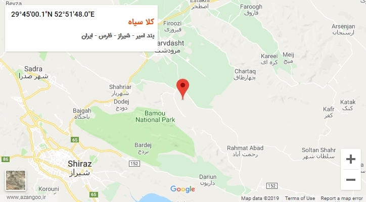 روستای کلا سیاه بر روی نقشه