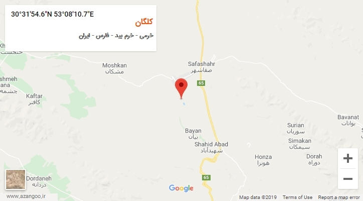 روستای کلگان بر روی نقشه