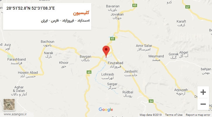 روستای کلیسیون بر روی نقشه