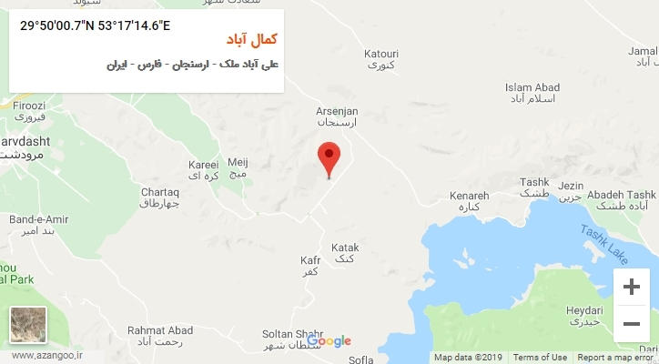روستای کمال آباد بر روی نقشه