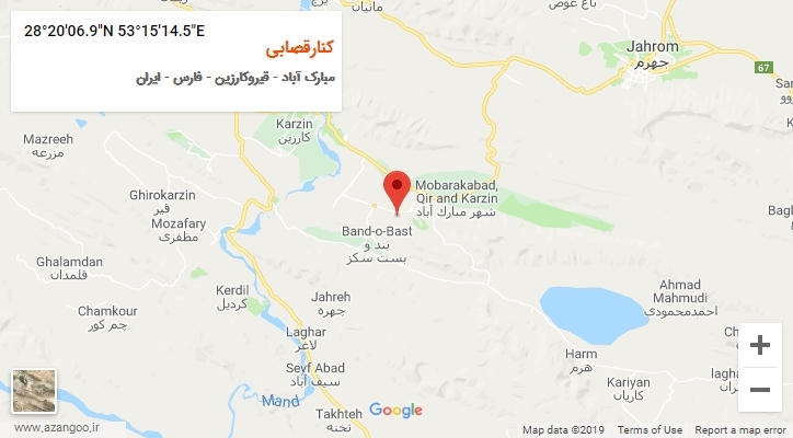 روستای کنارقصابی بر روی نقشه