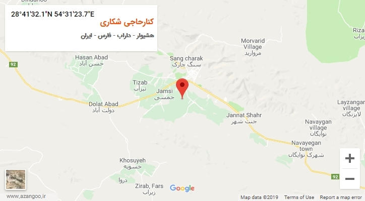 روستای کنارحاجی شکاری بر روی نقشه