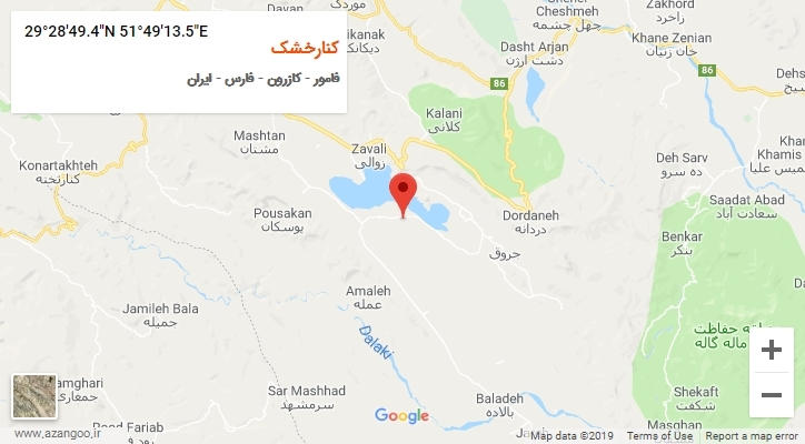 روستای کنارخشک بر روی نقشه