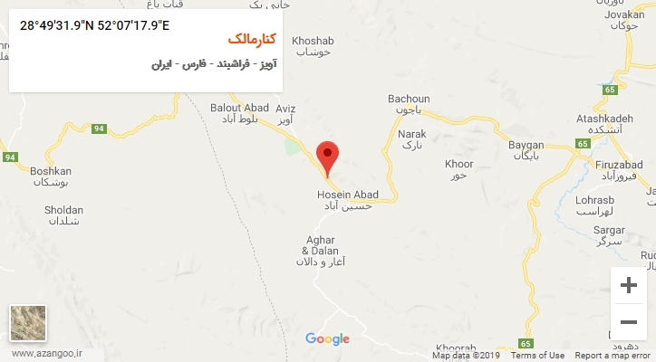 روستای کنارمالک بر روی نقشه