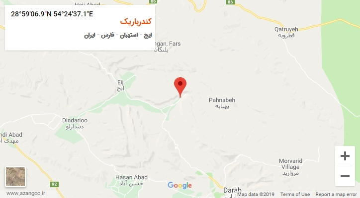 روستای کندرباریک بر روی نقشه