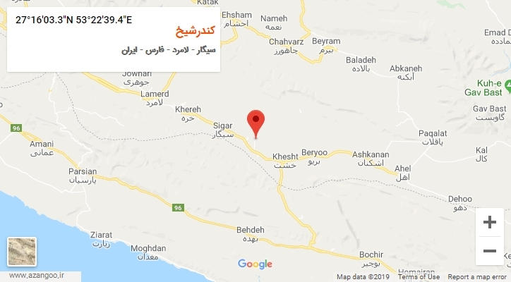 روستای کندرشیخ بر روی نقشه