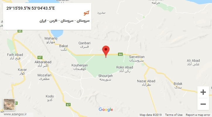 روستای کنو بر روی نقشه