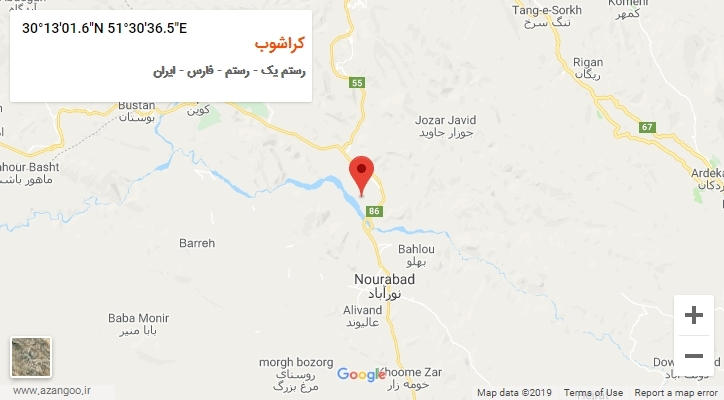 روستای کراشوب بر روی نقشه