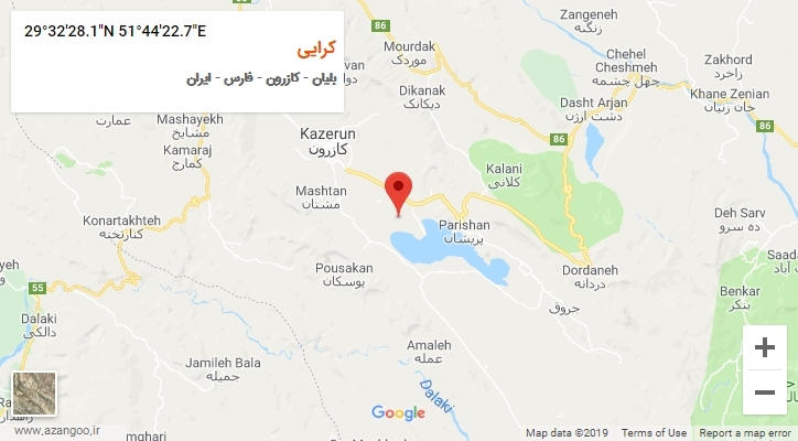 روستای کرایی بر روی نقشه