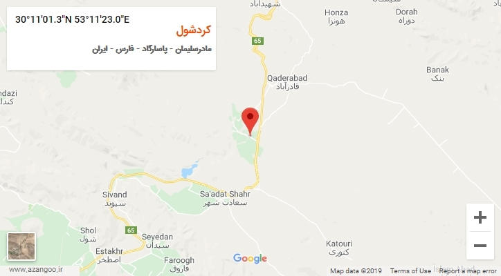 روستای کردشول بر روی نقشه