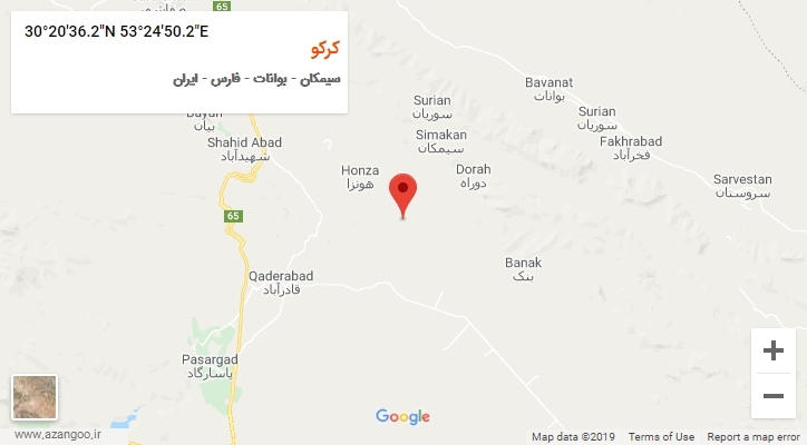 روستای کرکو بر روی نقشه